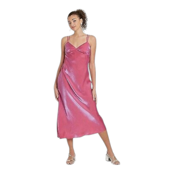 wild fable Dresses & Skirts - Wild Fable Pink Blue Iridescent Midi Dress XXS